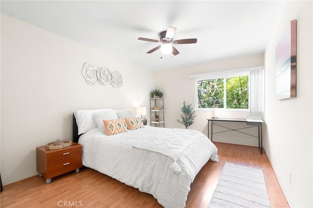 4727 W 147th St Unit 225, Lawndale, CA 90260 - bedroom with light wood-style floors and a ceiling fan