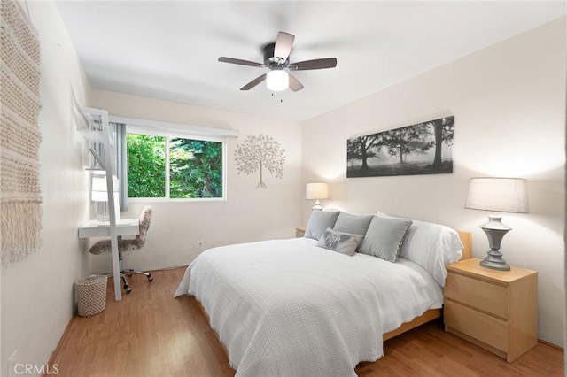 4727 W 147th St Unit 225, Lawndale, CA 90260 - bedroom with light wood-type flooring and ceiling fan