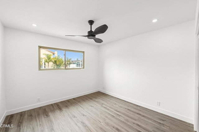 4834 Island View St, Oxnard, CA 93035 - spare room featuring wood finished floors, recessed lighting, and a ceiling fan