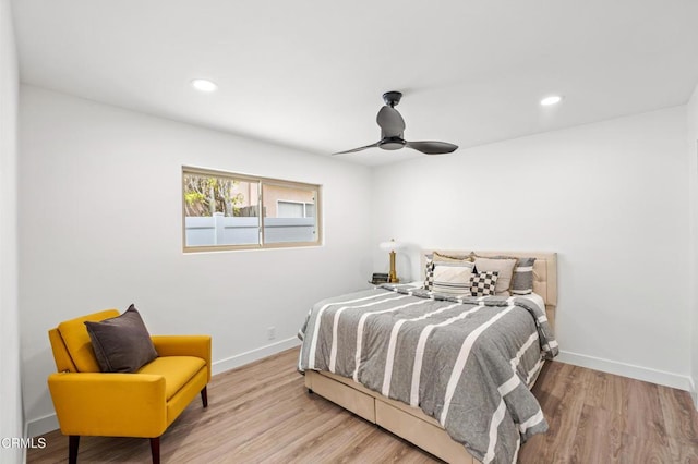 4834 Island View St, Oxnard, CA 93035 - bedroom with wood finished floors, recessed lighting, and ceiling fan