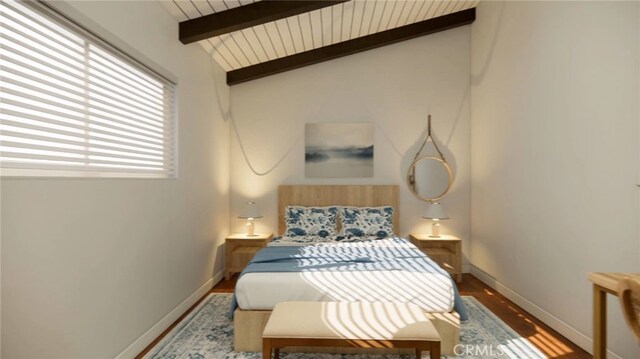 445 Longfellow Ave, Hermosa Beach, CA 90254 - bedroom featuring wood finished floors and wooden ceiling