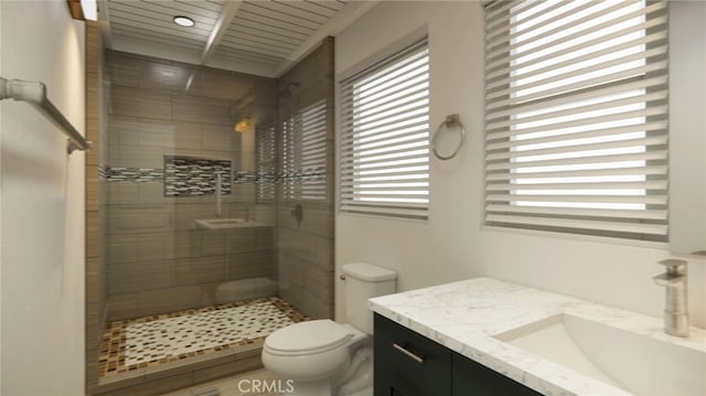445 Longfellow Ave, Hermosa Beach, CA 90254 - bathroom featuring vanity and tiled shower