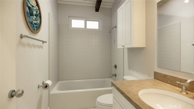 445 Longfellow Ave, Hermosa Beach, CA 90254 - full bathroom with vanity and bathtub / shower combination