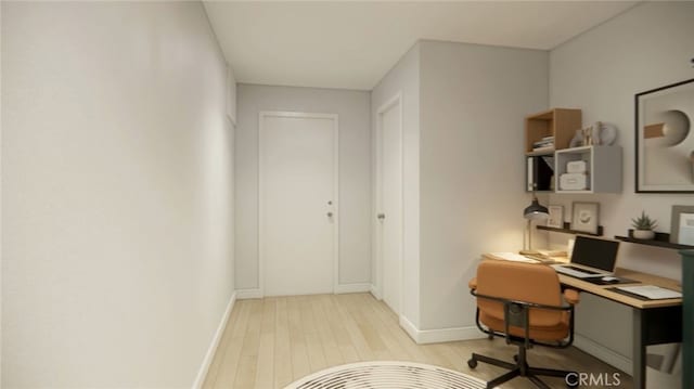 445 Longfellow Ave, Hermosa Beach, CA 90254 - office area featuring wood finished floors and baseboards