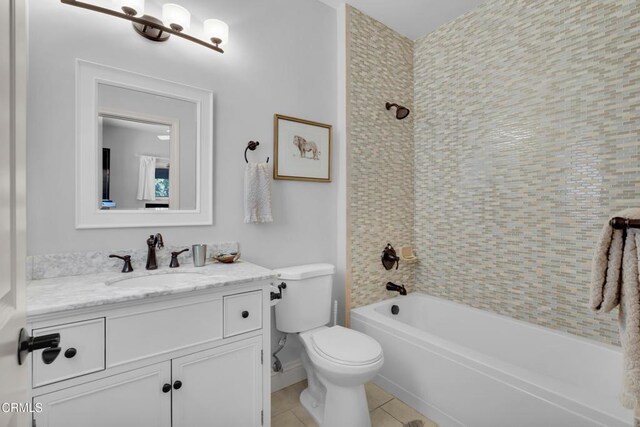 171 N Sunset Pl, Monrovia, CA 91016 - full bath featuring vanity, bathtub / shower combination, and tile patterned floors