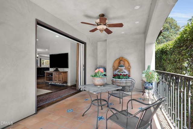 171 N Sunset Pl, Monrovia, CA 91016 - patio / terrace featuring ceiling fan