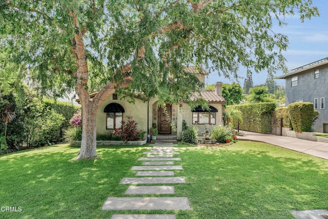 171 N Sunset Pl, Monrovia, CA 91016 - view of front of home featuring stucco siding and a tile roof
