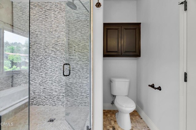 171 N Sunset Pl, Monrovia, CA 91016 - bathroom with a stall shower and toilet