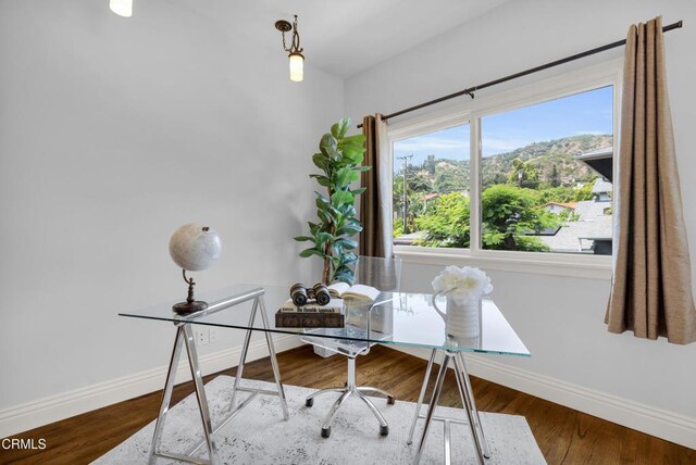 171 N Sunset Pl, Monrovia, CA 91016 - office featuring baseboards and wood finished floors
