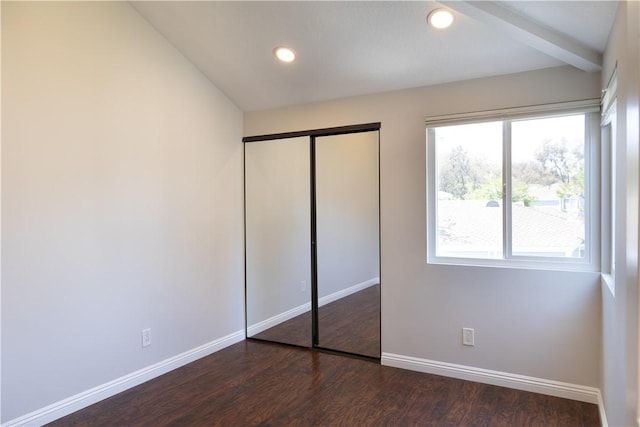 411 San Nicholas Ct, Laguna Beach, CA 92651 - unfurnished bedroom with wood finished floors, a closet, recessed lighting, and baseboards