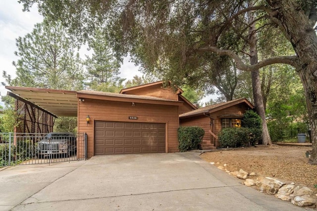 8516 Valley View Trl, Pine Valley, CA 91962 - view of front of house with driveway, an attached garage, and a carport