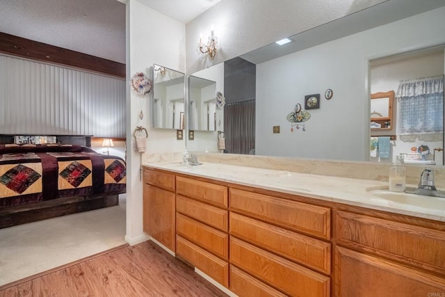 8516 Valley View Trl, Pine Valley, CA 91962 - bathroom with double vanity and wood finished floors