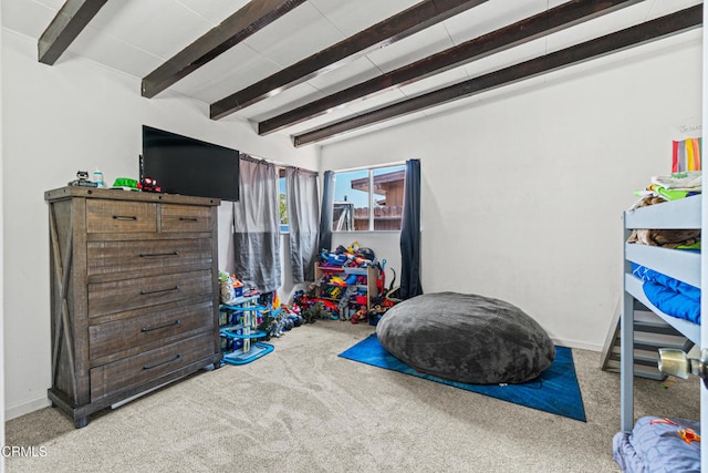 374 Will Ave, Oxnard, CA 93036 - bedroom with carpet and beamed ceiling