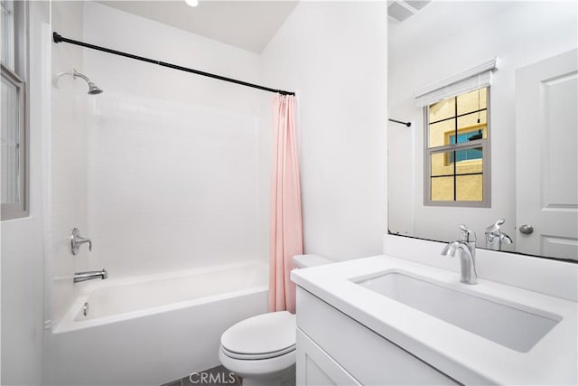 102 Anthology, Irvine, CA 92618 - bathroom featuring toilet, vanity, and shower / tub combo