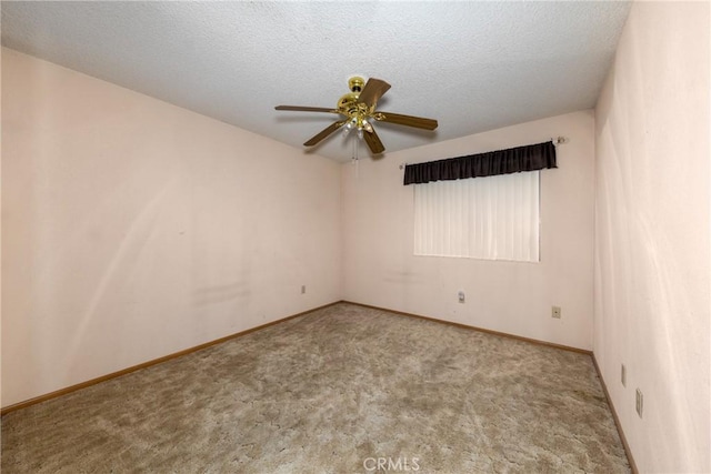 14153 Gayhead Rd, Apple Valley, CA 92307 - carpeted spare room with ceiling fan, baseboards, and a textured ceiling