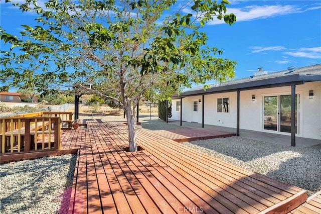 7495 Balsa Ave, Yucca Valley, CA 92284 - view of wooden terrace