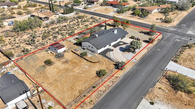 7495 Balsa Ave, Yucca Valley, CA 92284 - aerial perspective of suburban area with property boundaries highlighted