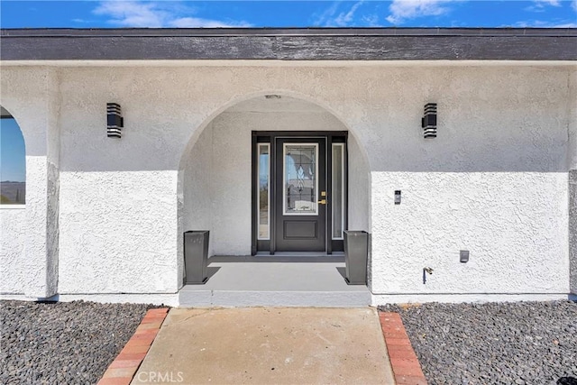 7495 Balsa Ave, Yucca Valley, CA 92284 - view of exterior entry with stucco siding