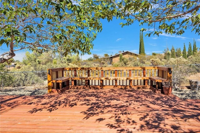 7495 Balsa Ave, Yucca Valley, CA 92284 - view of wooden deck