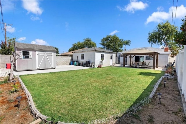 809 San Marino Ave, Montebello, CA 90640 - view of yard featuring a gazebo and a patio area