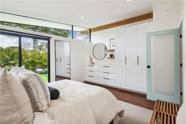 377 Flint Ave, Long Beach, CA 90814 - bedroom with dark wood-style flooring and recessed lighting