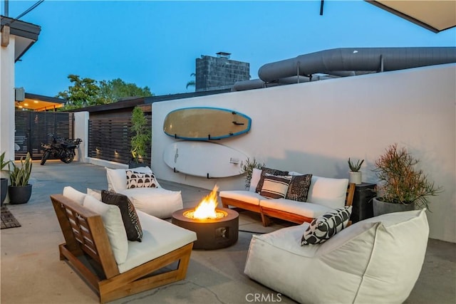 377 Flint Ave, Long Beach, CA 90814 - view of patio / terrace with an outdoor living space with a fire pit