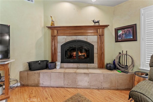 1350 Cardo Way, Nipomo, CA 93444 - detailed view of wood finished floors and a tiled fireplace