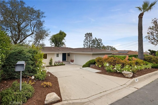 2817 San Ramon Dr, Rancho Palos Verdes, CA 90275 - ranch-style home with a garage, concrete driveway, and stucco siding