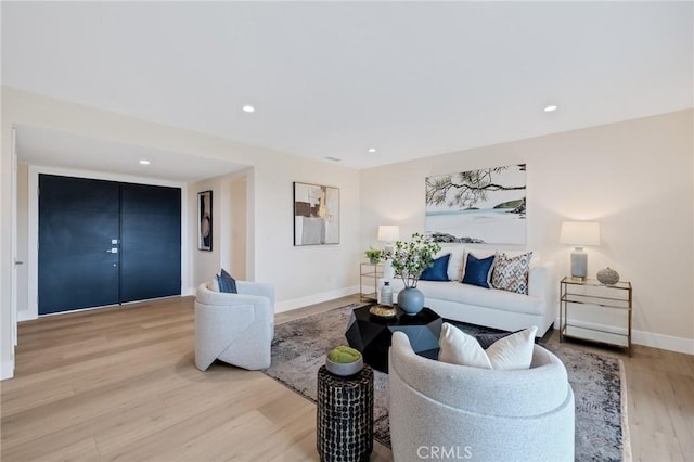 2817 San Ramon Dr, Rancho Palos Verdes, CA 90275 - living room with wood finished floors, baseboards, and recessed lighting