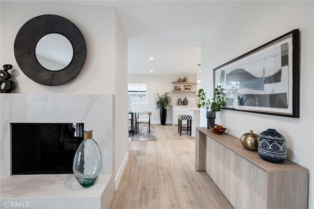 2817 San Ramon Dr, Rancho Palos Verdes, CA 90275 - corridor with light wood-style floors, recessed lighting, and baseboards