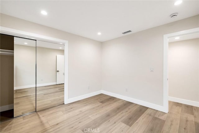 2817 San Ramon Dr, Rancho Palos Verdes, CA 90275 - unfurnished bedroom featuring wood finished floors, recessed lighting, a closet, and baseboards