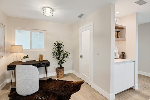 2817 San Ramon Dr, Rancho Palos Verdes, CA 90275 - office area with light wood-style floors and baseboards