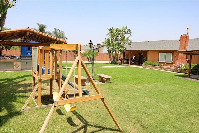 5685 Ptolemy Way, Jurupa Valley, CA 91752 - view of yard with a playground