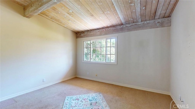 12 Pinto Ln, Rolling Hills Estates, CA 90274 - unfurnished room with carpet floors and wood ceiling
