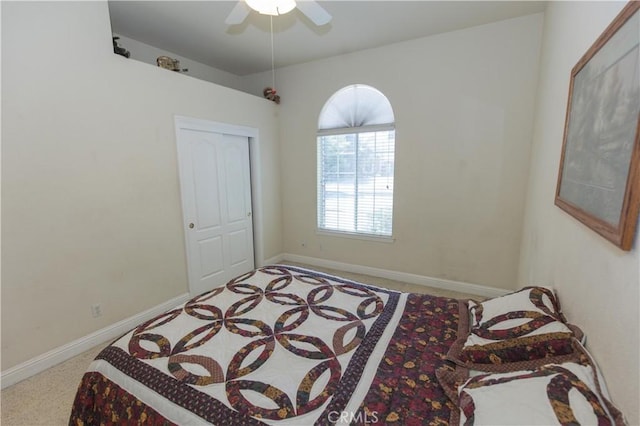337 W Trenton Ave, Clovis, CA 93619 - bedroom featuring baseboards and ceiling fan