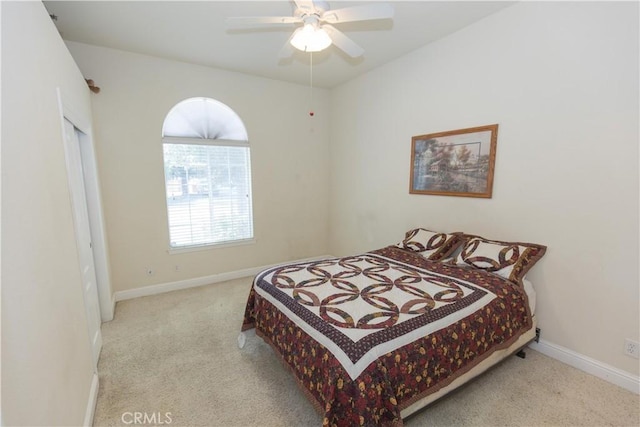 337 W Trenton Ave, Clovis, CA 93619 - carpeted bedroom featuring baseboards and a ceiling fan