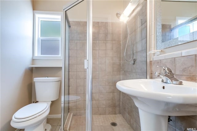 6171 Cleon Ave, North Hollywood, CA 91606 - bathroom featuring a stall shower and plenty of natural light