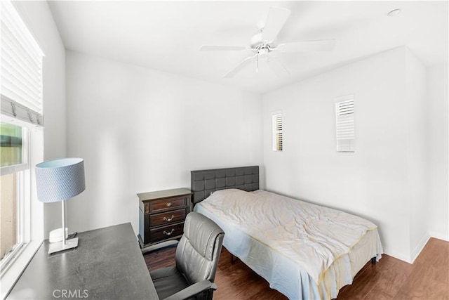 32 Perennial, Irvine, CA 92603 - bedroom featuring multiple windows, wood finished floors, and ceiling fan