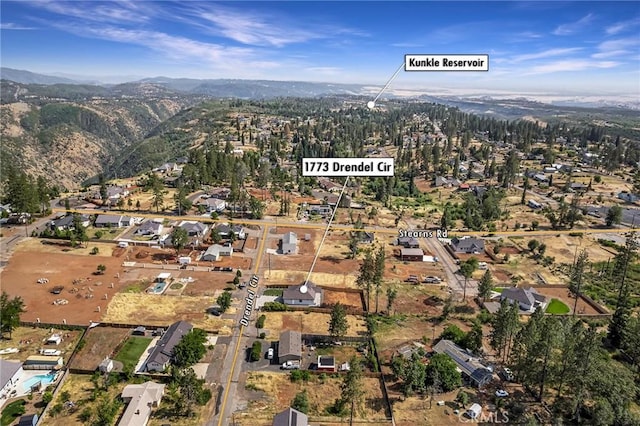 1773 Drendel Cir, Paradise, CA 95969 - aerial overview of property's location with mountains and nearby suburban area