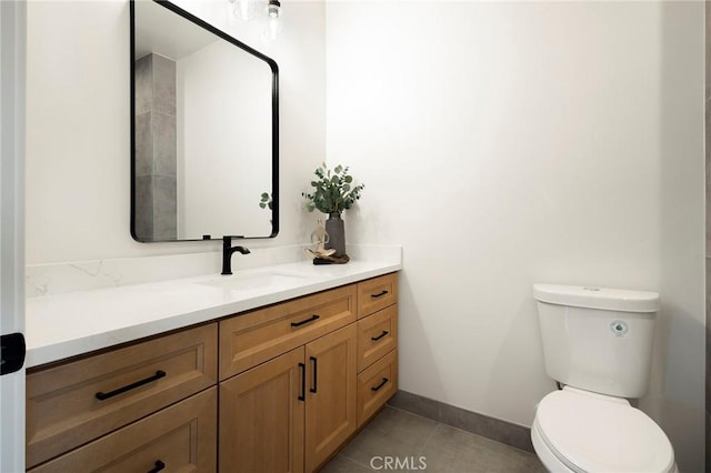 1773 Drendel Cir, Paradise, CA 95969 - bathroom with vanity, toilet, tile patterned floors, and baseboards