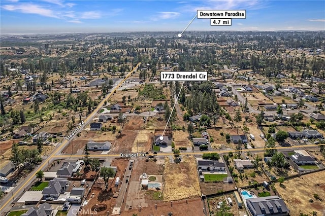 1773 Drendel Cir, Paradise, CA 95969 - aerial view of property's location with nearby suburban area