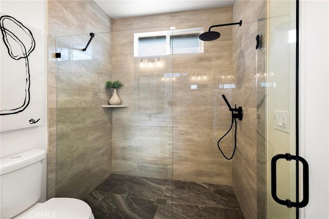 1773 Drendel Cir, Paradise, CA 95969 - full bath featuring toilet, a tile shower, and marble finish flooring
