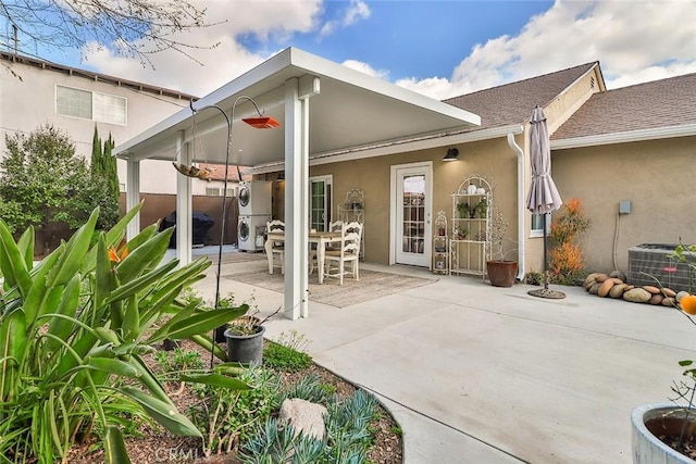 2025 N Buena Vista St, Burbank, CA 91504 - rear view of house with stucco siding, a patio area, and cooling unit