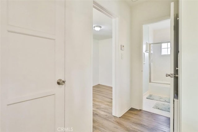 2025 N Buena Vista St, Burbank, CA 91504 - corridor with wood finished floors and baseboards