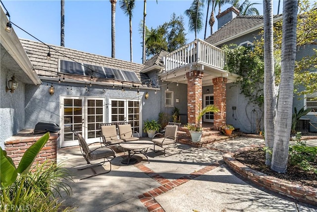 4455 Atoll Ave, Sherman Oaks, CA 91423 - view of patio featuring a balcony and french doors