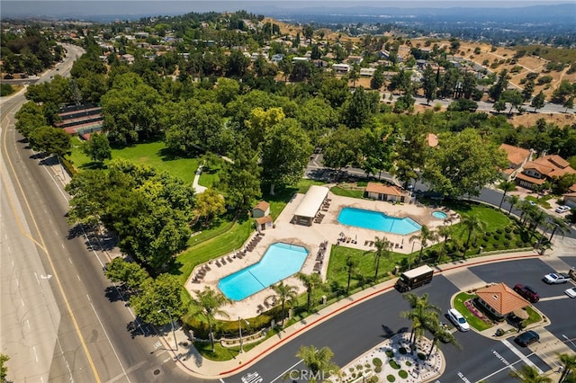 19464 Turtle Ridge Ln, Porter Ranch, CA 91326 - aerial view of a pool area