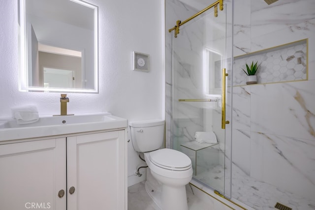 24162 Twig St, Lake Forest, CA 92630 - bathroom with toilet, a marble finish shower, and vanity