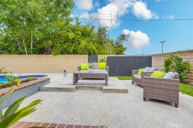 24162 Twig St, Lake Forest, CA 92630 - fenced backyard with a patio and outdoor lounge area