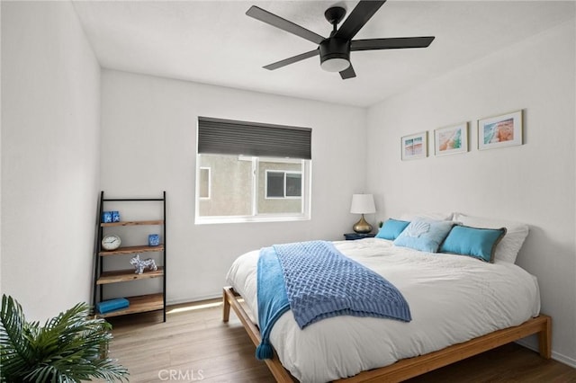2310 Vanderbilt Ln Unit 4, Redondo Beach, CA 90278 - bedroom with wood finished floors and ceiling fan