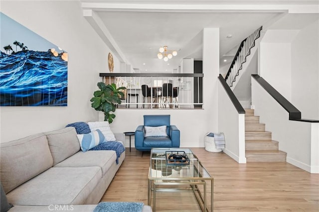 2310 Vanderbilt Ln Unit 4, Redondo Beach, CA 90278 - living room featuring wood finished floors and stairs